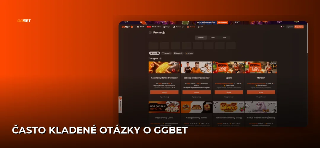 Snímek obrazovky webu GGBet